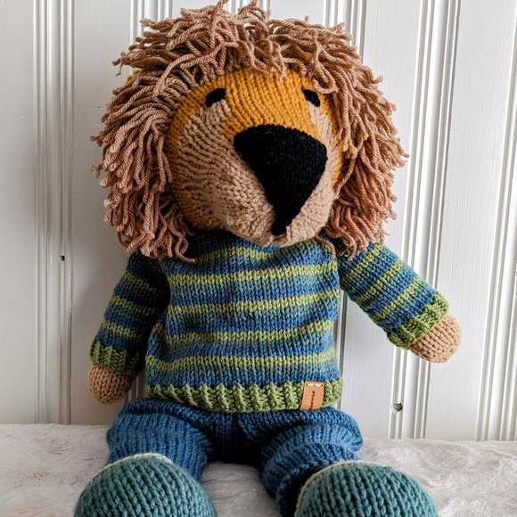 Meet Jack handmade tricot stuffed lion kids birthday gift 26 inches - Picture 5 of 5